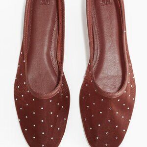 H&m Rhinestone-Embellished Ballet Flats size 9